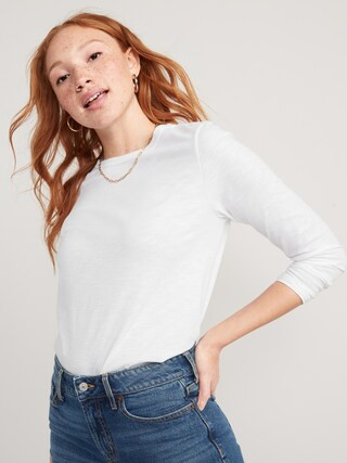 EveryWear Slub-Knit Long-Sleeved T-Shirt for Women | Old Navy (US)