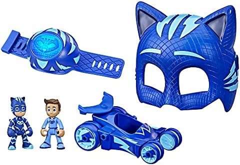 PJ-Masks Catboy Power Pack Preschool Toy Set with 2 PJ-Masks-Action-Figures, Vehicle, Wristband, ... | Amazon (US)