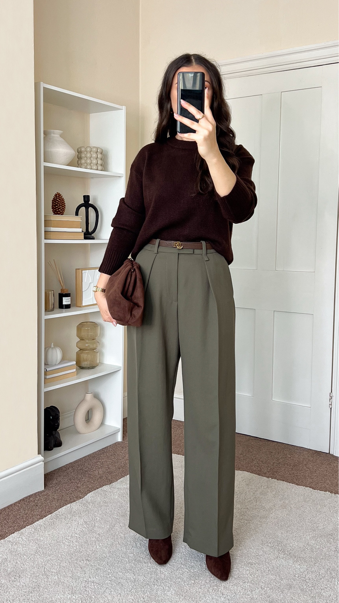Smart & chic autumn outfit. Jumper is New Look, wearing size S. Trousers are Arket, wearing size UK10. Boots and clutch bag are both River Island.

#LTKautumn #LTKeurope #LTKstyletip