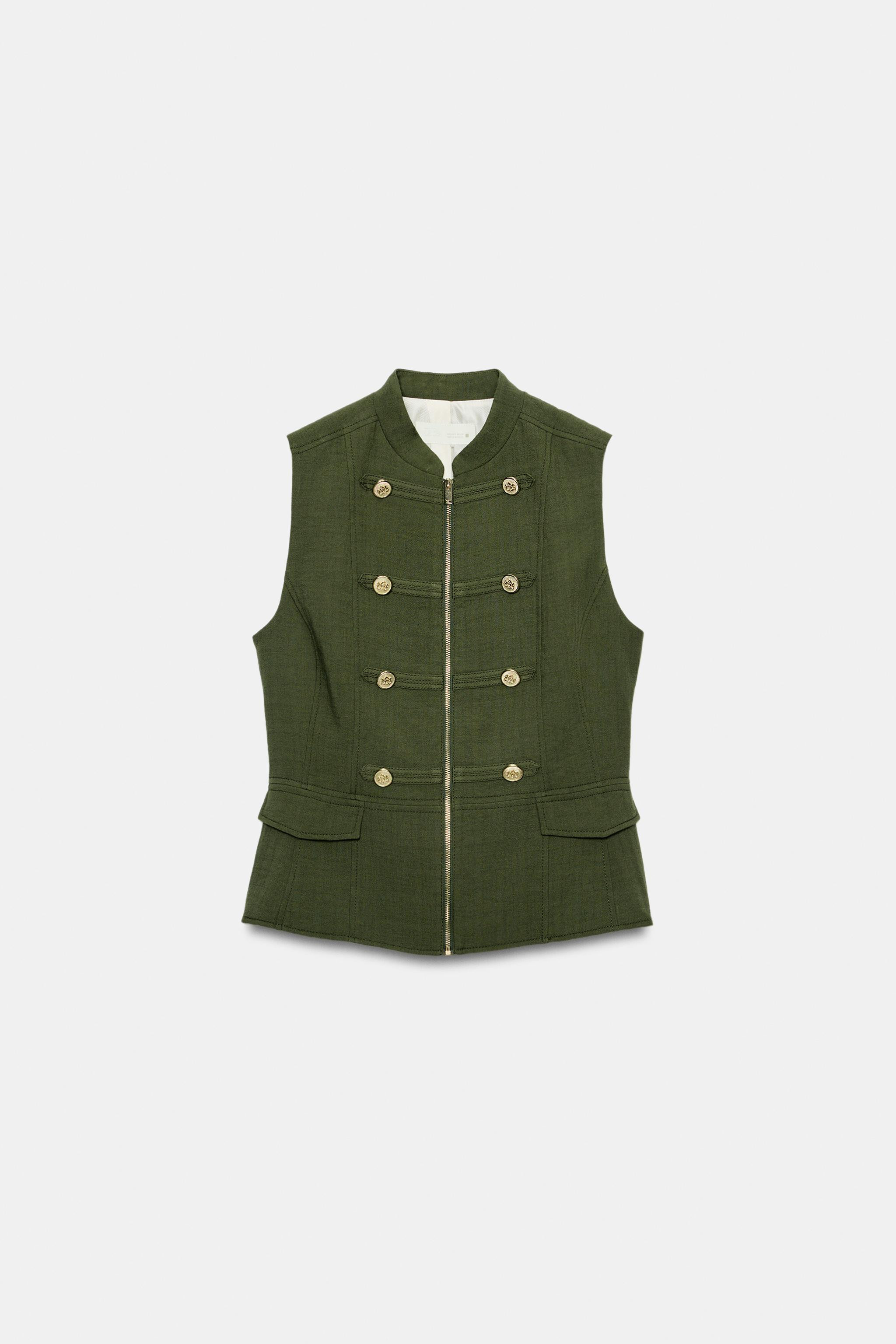 VEST WITH FROG FASTENING AND ZIP | Zara US
