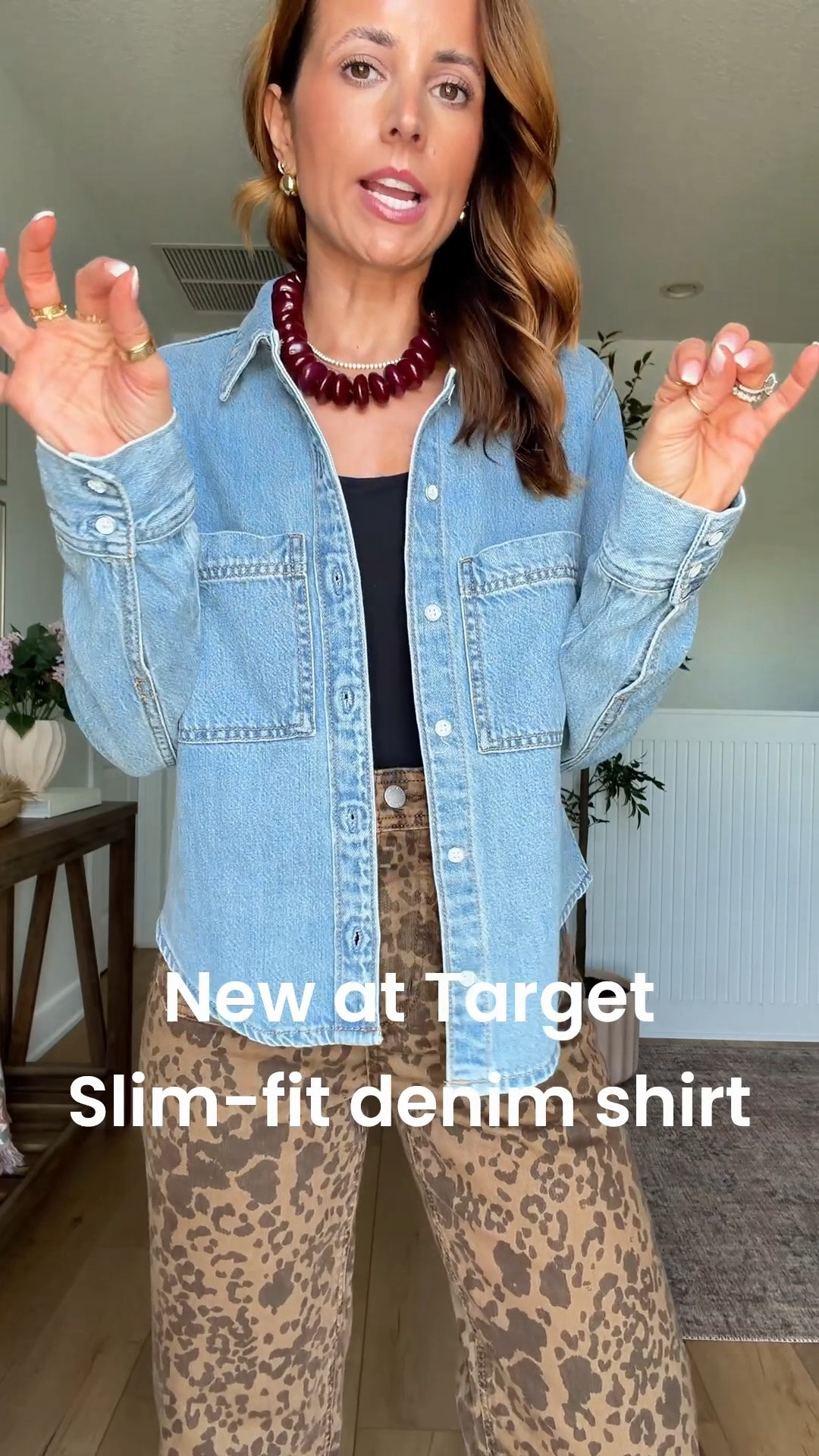New fall arrivals from Target! Fall outfits. Fall style. Elevated casual outfits. Mom outfits. Teacher outfits. Leopard jeans in 00. Slim fit denim top in XS. Casual outfit. Everyday outfit. 
#LTKootd #LTKSeasonal #LTKPetite