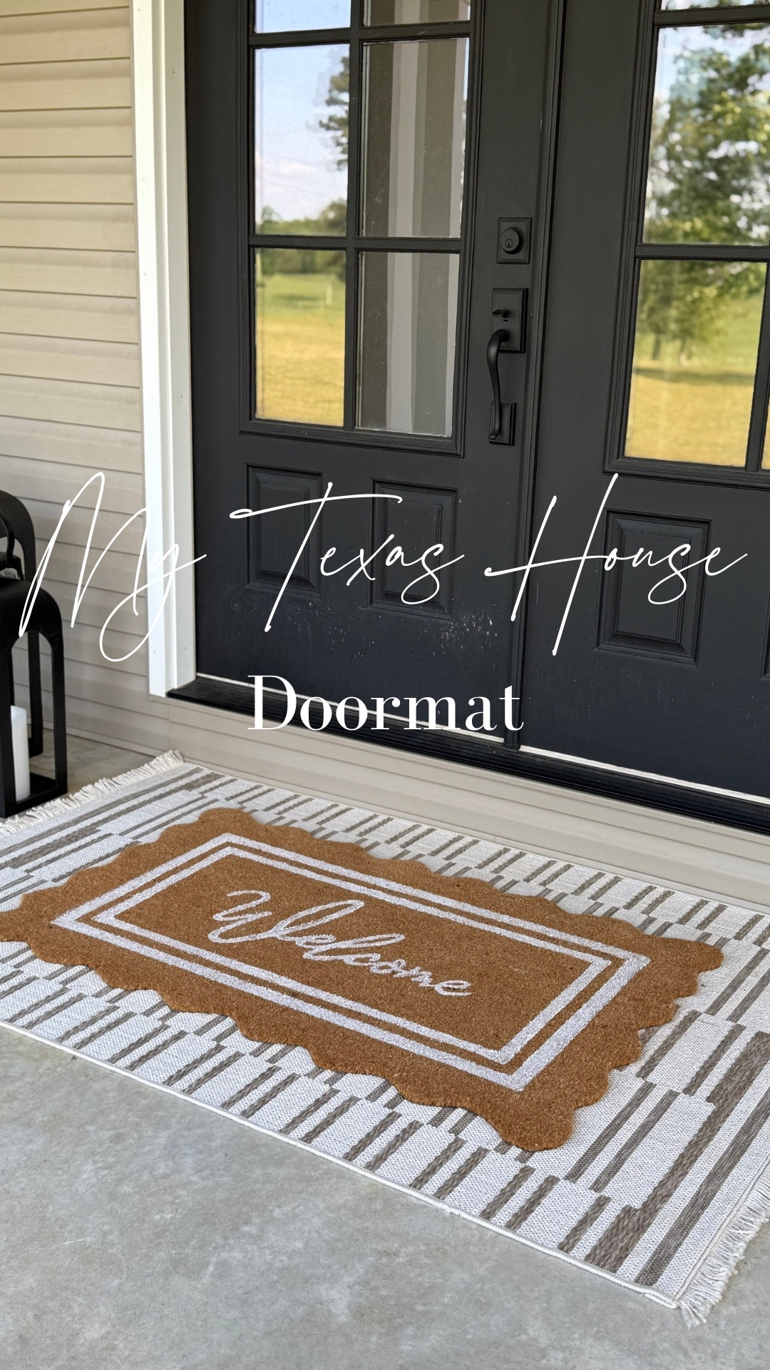 I bought this My Texas House doormat in January and haven’t been able to catch it back in stock! So if you’ve been wanting one, I wouldn’t wait. This also comes in a single door size for only $10. 

My outdoor layering rug that I used underneath is by Loloi and I’m using it for the second year! Love it! 

#LTKHome #LTKSeasonal #LTKFindsUnder50