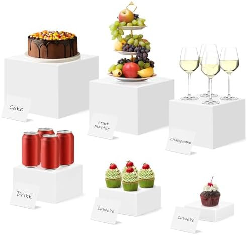 Top-spring Buffet Risers 6Pcs Food Risers for Buffet Table Display Stand Shelf for Party Catering... | Amazon (CA)