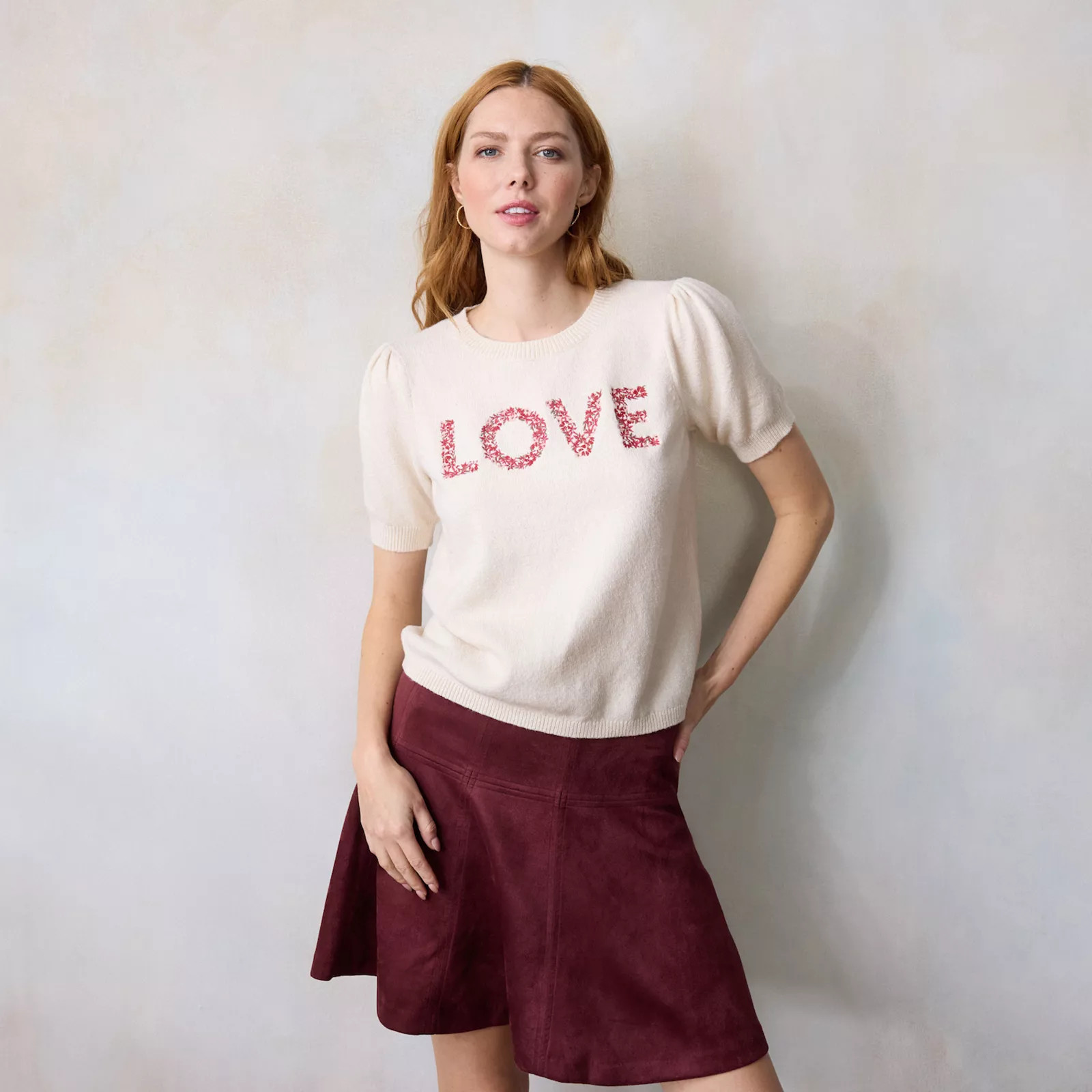 Women's LC Lauren Conrad Short Sleeve Sweater Tee | Kohl's