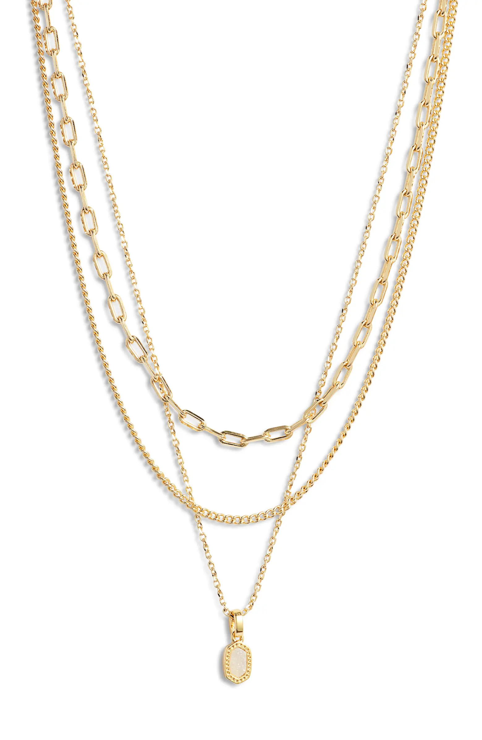 Mini Elisa Gold Triple Strand Necklace | Nordstrom