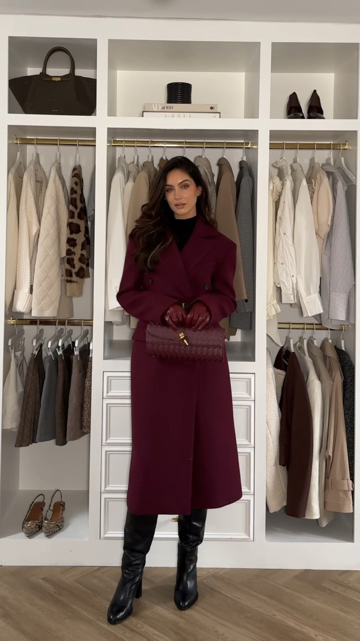 Shades of burgundy ♥️ one of my favourite autumn colours, styled smart and casually for the season. Elevated wool tailored coats, cosy cardigans and jeans, blazers and shirts, perfect work wear

#LTKautumn 

#LTKstyletip #LTKworkwear