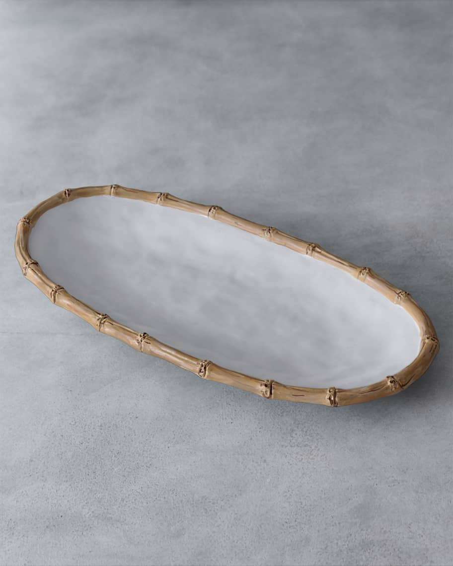 Beatriz Ball Vida Bamboo Indoor/Outdoor Oval Platter | Neiman Marcus