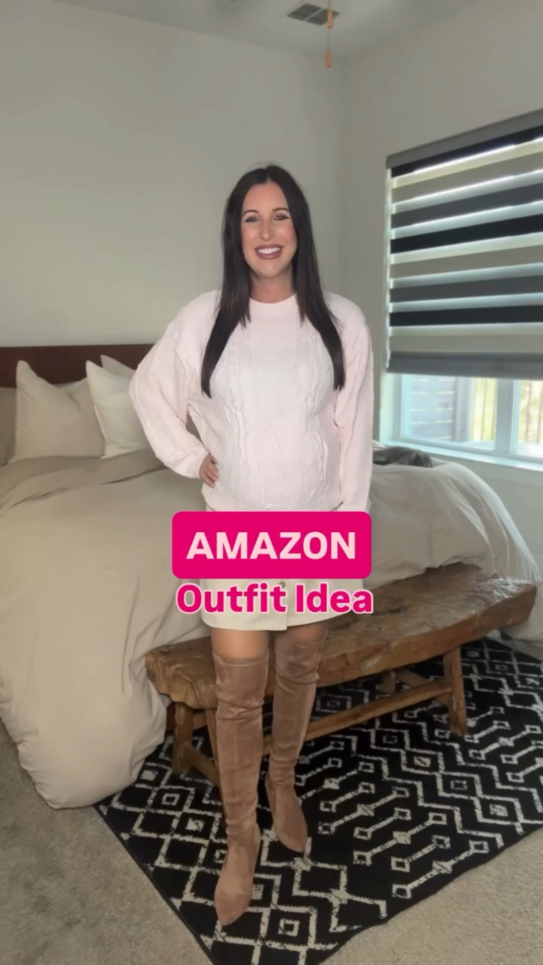 Fall time outfit idea! 
Comment for the outfit details. 🩷
#amazonfashion #amazonfinds #affordablefashion #womensfashion #fashionfinds #amazonstyle #maternitystyle #maternityfashion #dressthebump #pregnancystyle @amazonfashion #fallstyle #fallseason #fallfashiontrends #falloutfit