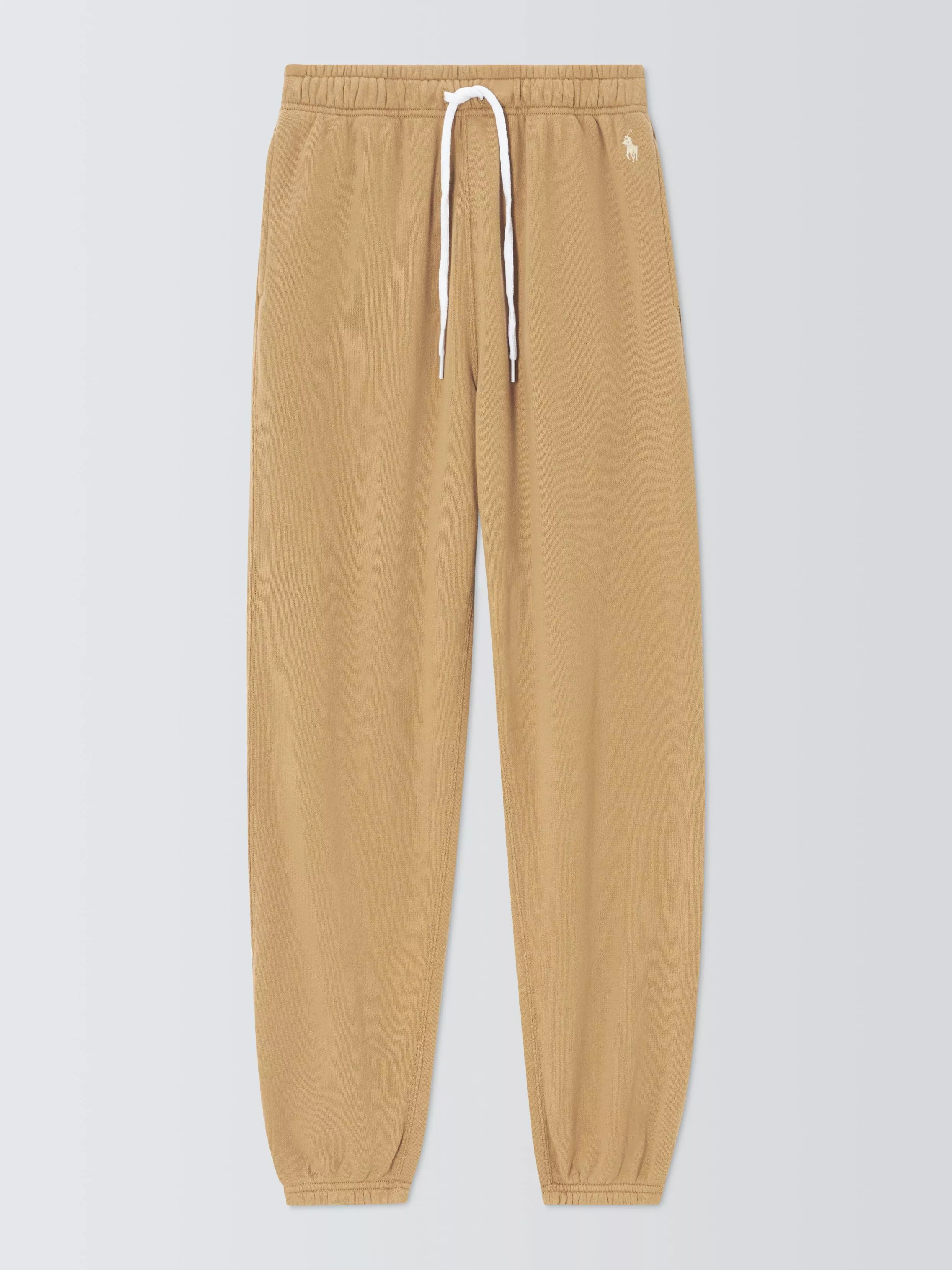 Polo Ralph Lauren Fleece Tapered Drawstring Joggers, Classic Camel | John Lewis (UK)