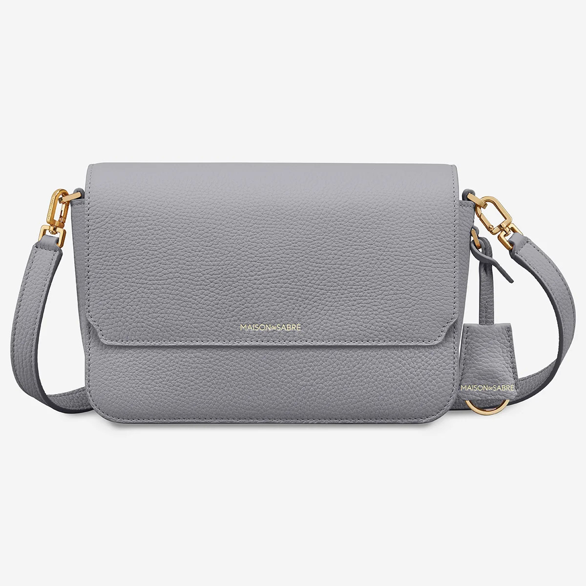 Medium Flap Bag in Dove Grey | MAISON de SABRÉ | Maison de Sabre (Australia & NZ)