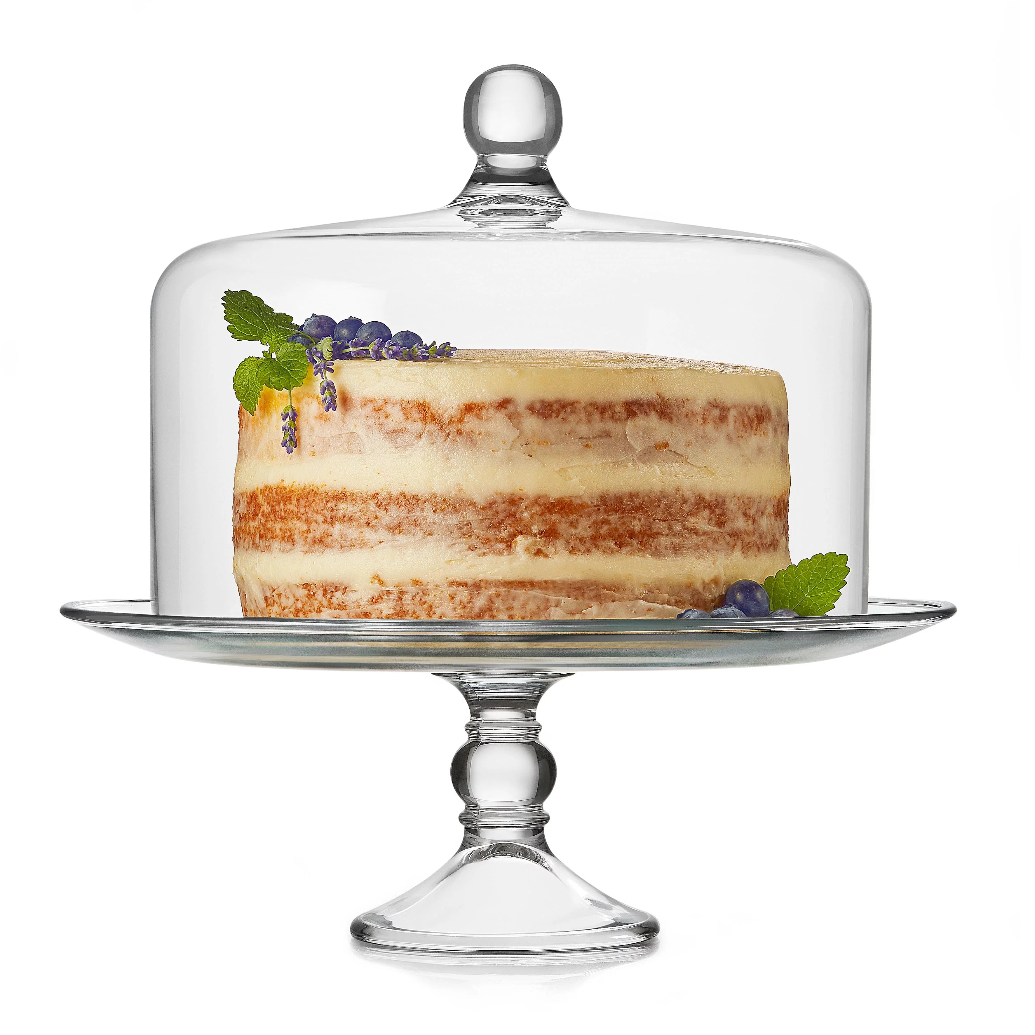 Libbey Selene Glass Cake Stand with Dome | Walmart (US)