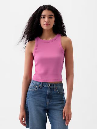 Modern Rib Cropped Halter Top | Gap (US)