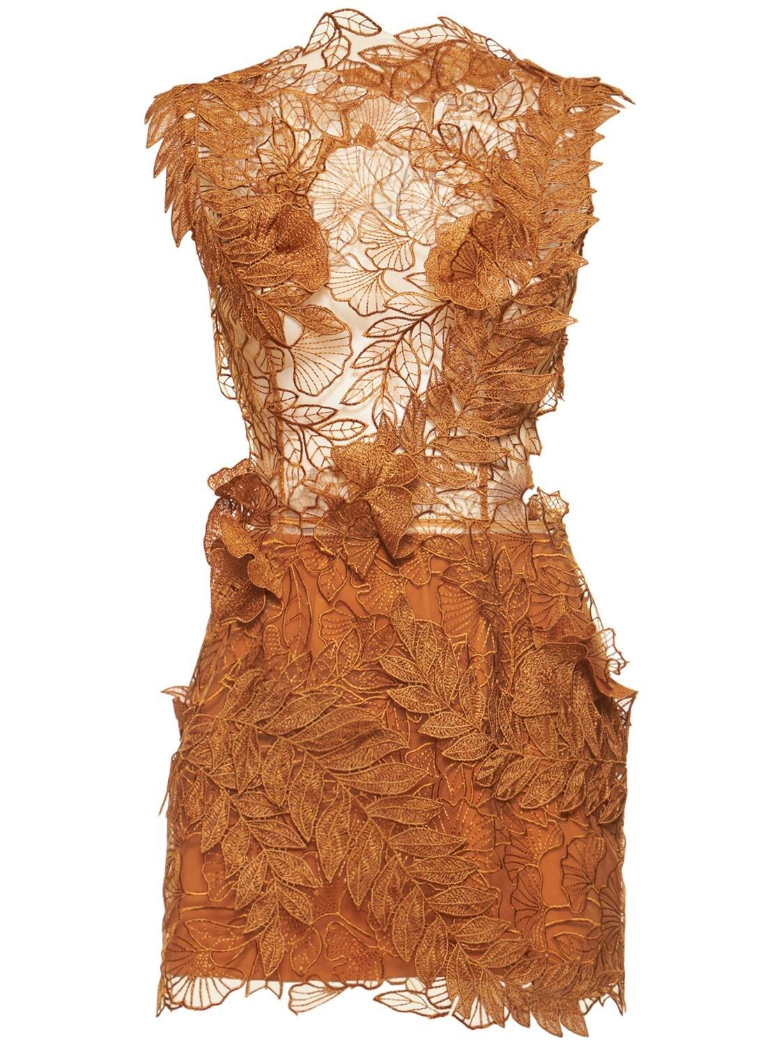 Embroidered Tulle Mini Dress | Luisaviaroma