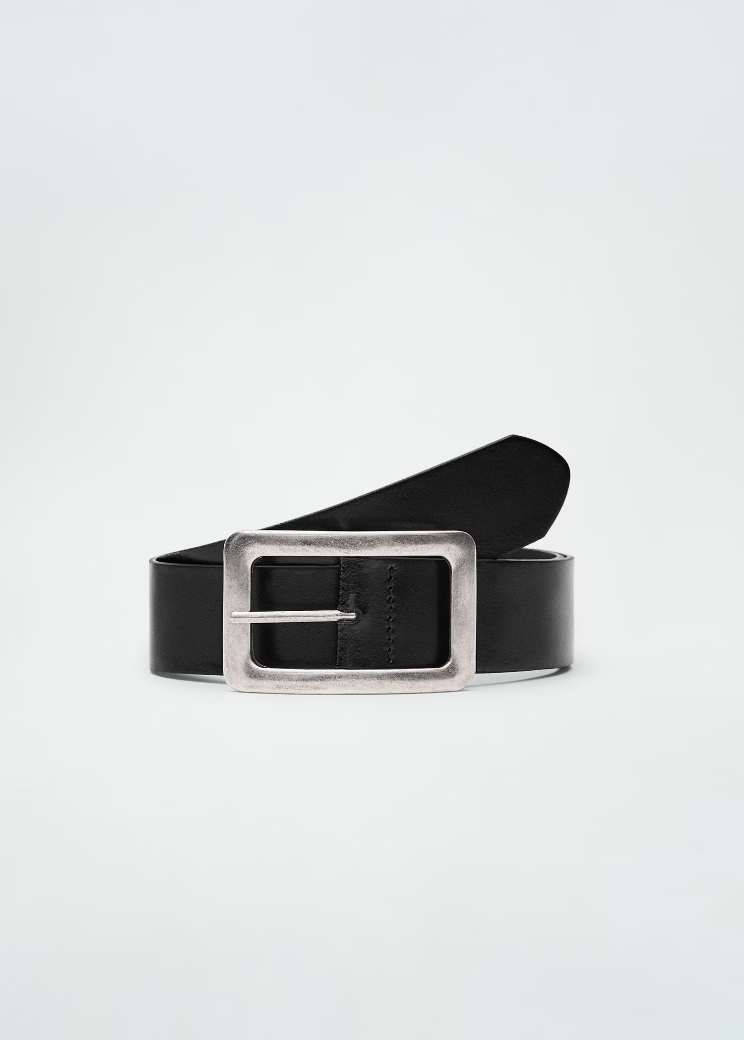 Leather belt with square buckle - Women | MANGO USA | Mango (US/MX/AU)