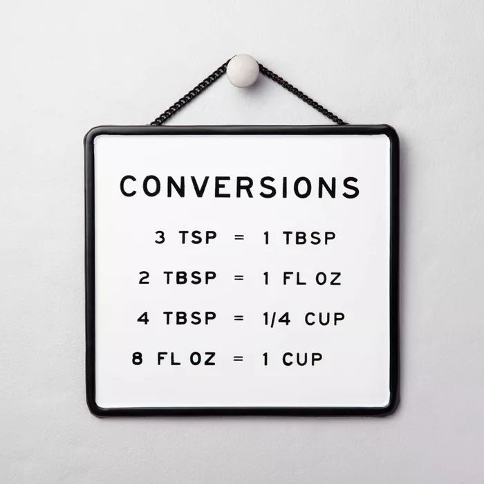 Kitchen Conversions Wall Sign Black/White - Hearth & Hand™ with Magnolia | Target
