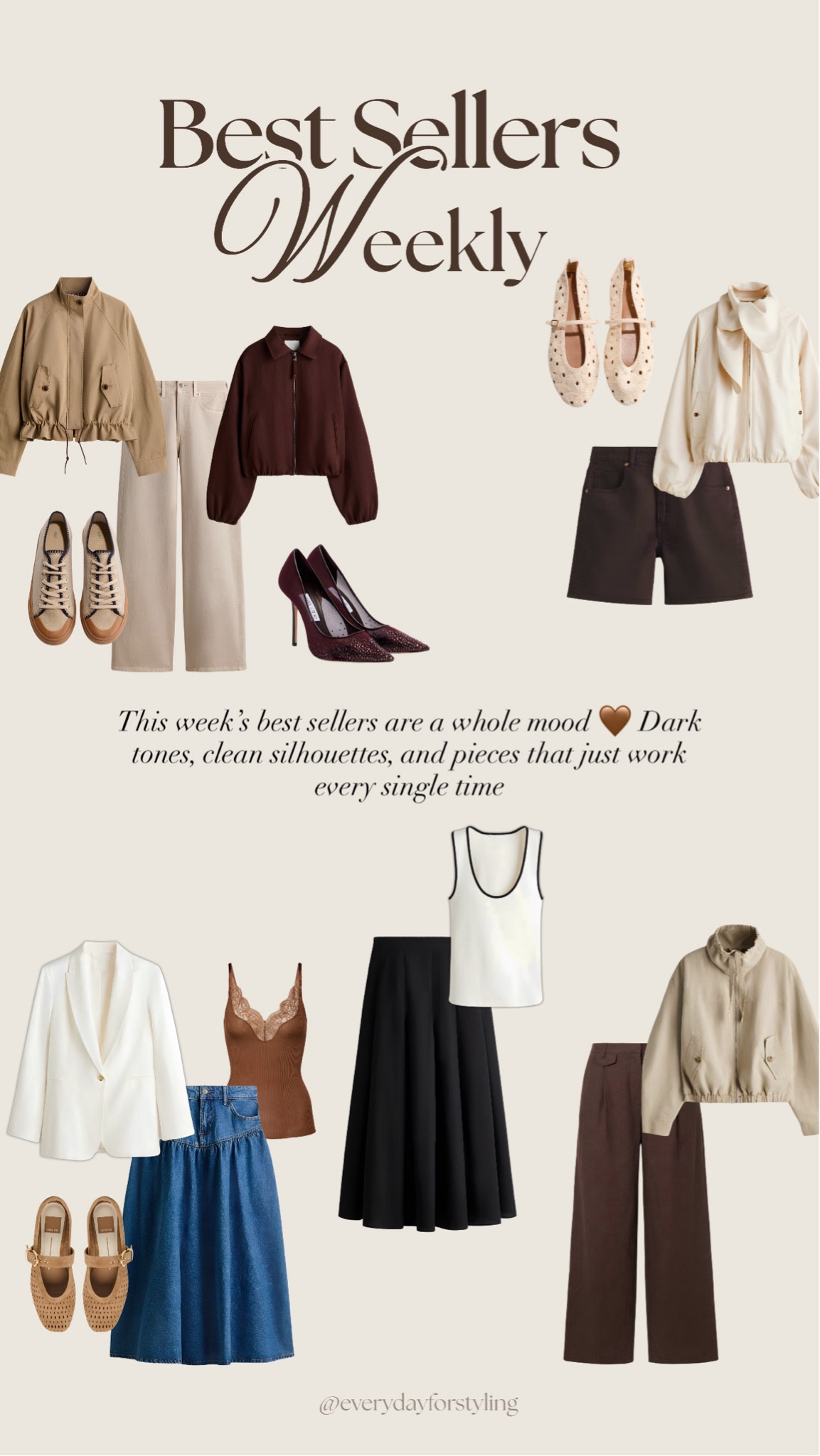 This week’s best sellers are a whole mood 🤎 Dark tones, clean silhouettes, and pieces that just work every single time.

#LTKSeasonal #LTKSaleAlert #LTKootd