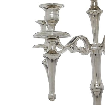 Deco 79 Aluminum Metal Handmade Decorative Candelabra Tapered 5 Plate Candlestick Holder, Candles... | Amazon (US)