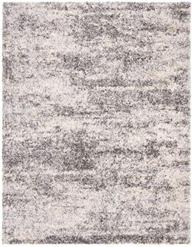 SAFAVIEH Berber Shag Collection 8' x 10' Grey / Cream BER219G Modern Abstract Non-Shedding Living... | Amazon (US)