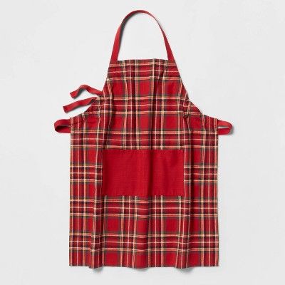 Cotton Plaid Apron Red - Threshold™ | Target