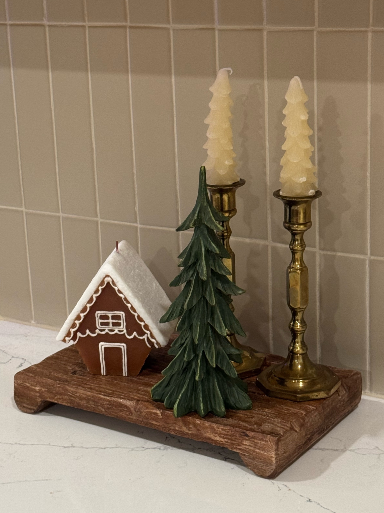 Linking cute little gingerbread house candle!! Only $10 🤎