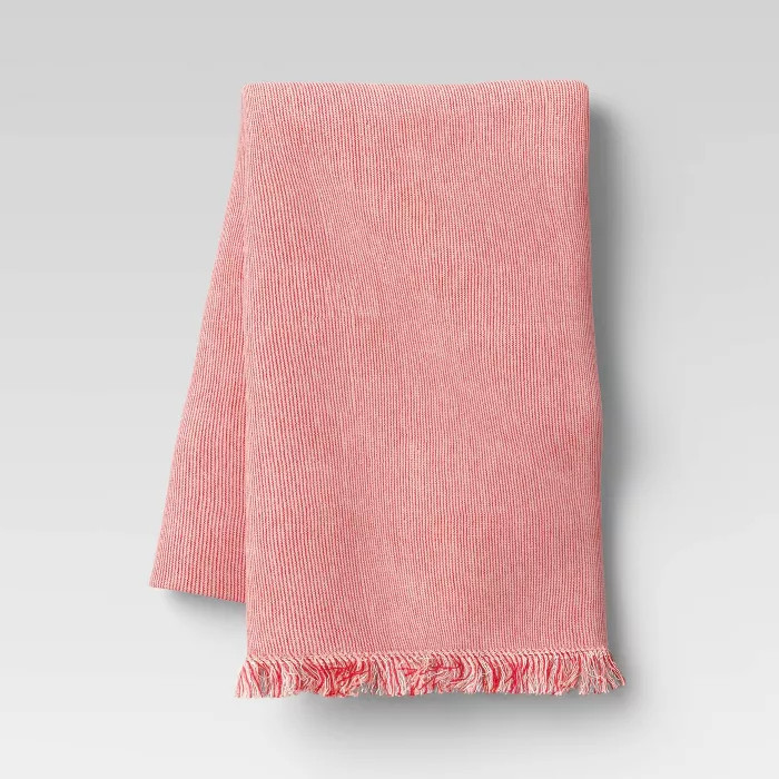 Cotton Fringed Terry Kitchen Towel Red - Opalhouse™ | Target