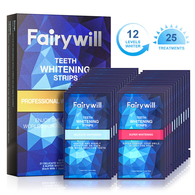 Fairywill Portable Teeth Whitening Strips Kits,Non-Slip Whiter Gentle and Safe,50pcs Strips Avail... | Walmart (US)