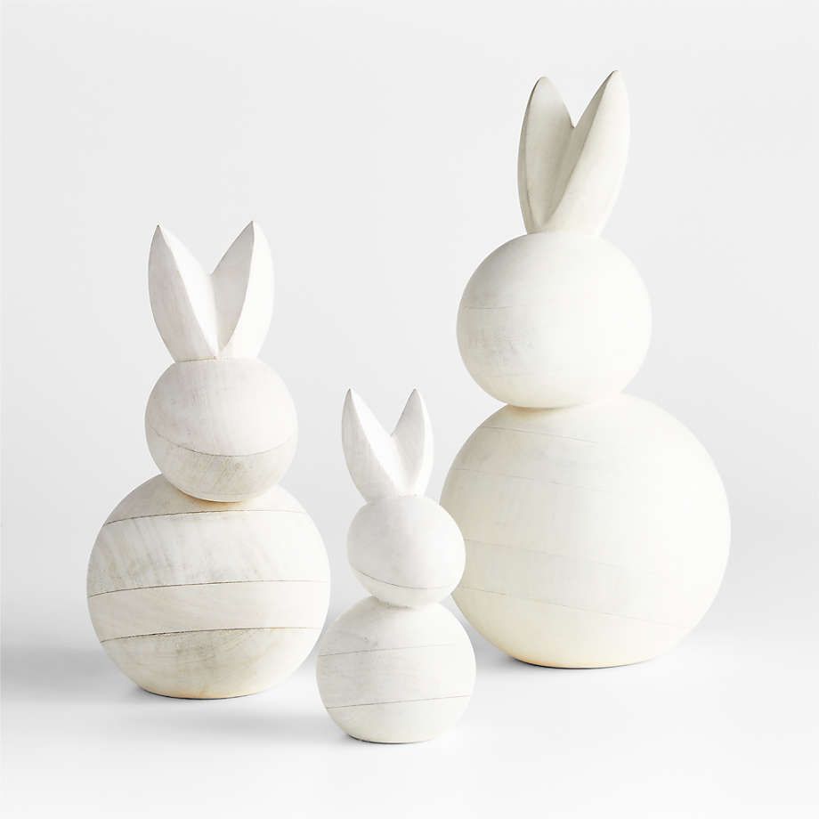 Large Wood Easter Bunny 9" + Reviews | Crate & Barrel | Crate & Barrel