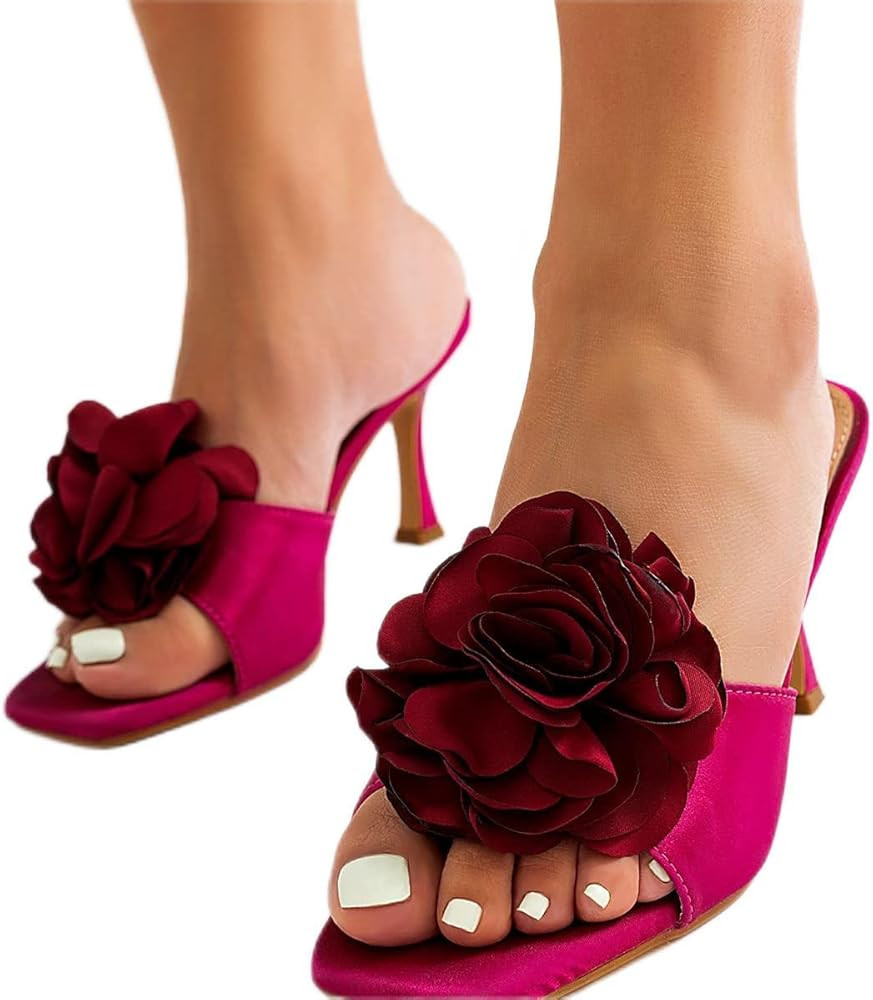 Handmade Flower Shoes Clip 2pcs Bridal Wedding Shoe Buckles Clips Decorative Shoe Accessories Ros... | Amazon (US)