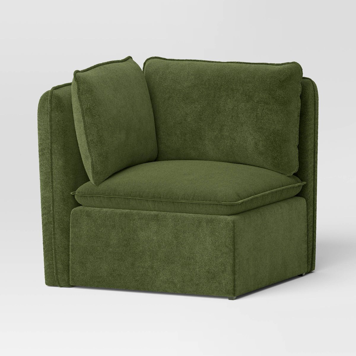 Haven Velvet Modular French Seam Corner Sofa Dark Green - Threshold™ | Target
