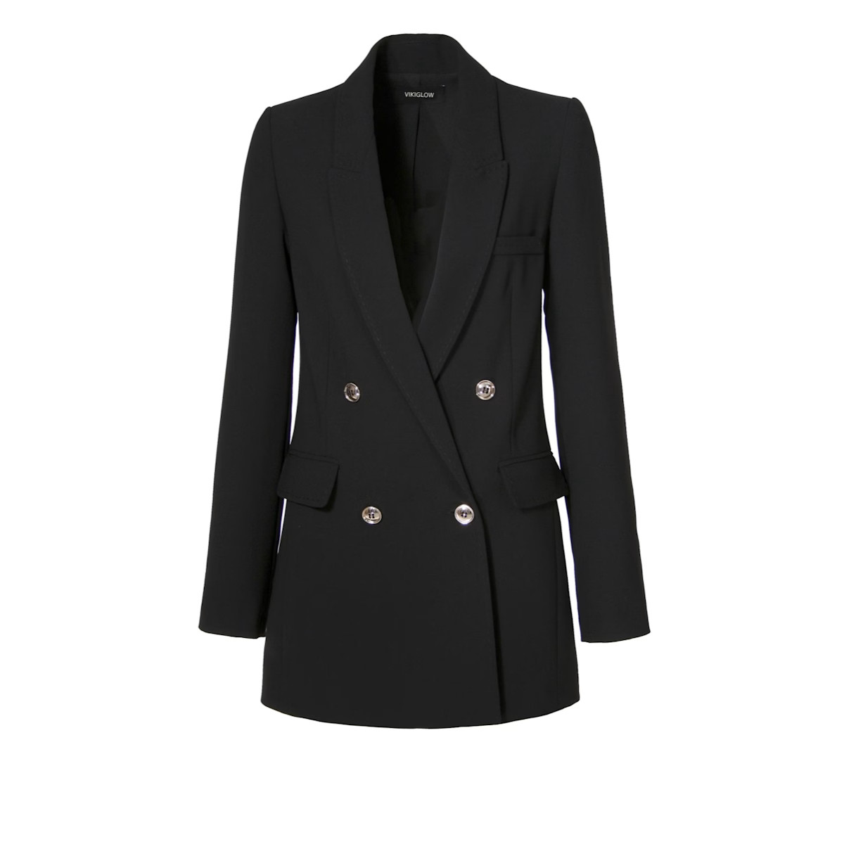 Noemi Deep Black Blazer | Wolf & Badger (US)
