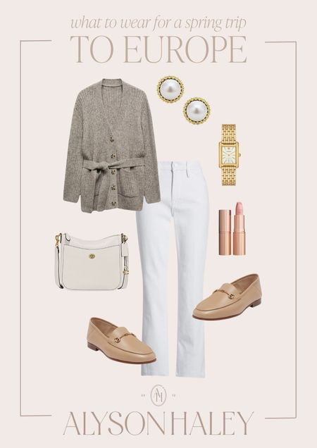 Spring trip to Europe outfit idea. I love this long tie waist cardigan. Pair it with white denim and neutral crossbody bag. 

#LTKbeauty #LTKstyletip #LTKSeasonal