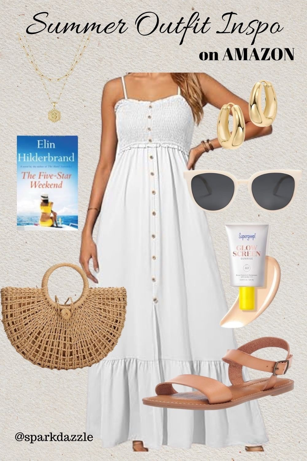 Channel effortless coastal elegance with this Nantucket-inspired outfit, perfect for a brunch date or summer getaway. I’m wearing a crisp white linen midi dress with delicate button details — breathable, timeless, and flattering. Styled it with tan leather sandals, a classic straw sun hat with a black ribbon, and a woven rattan crossbody that screams summer chic. I kept the accessories minimal with gold layered necklaces and pearl studs for a soft, feminine finish. This look feels straight out of a five-star weekend escape! ☀️🍷🌊

#LTKStyle #CoastalChic #NantucketStyle #SummerOutfitInspo #EffortlessStyle #ResortWear #BeachBrunchLook #WeekendGetawayStyle #FiveStarVibes #WhiteDressSeason #SummerWardrobe #ElegantCasual #LinenLove #VacationStyle #ChicAndSimple