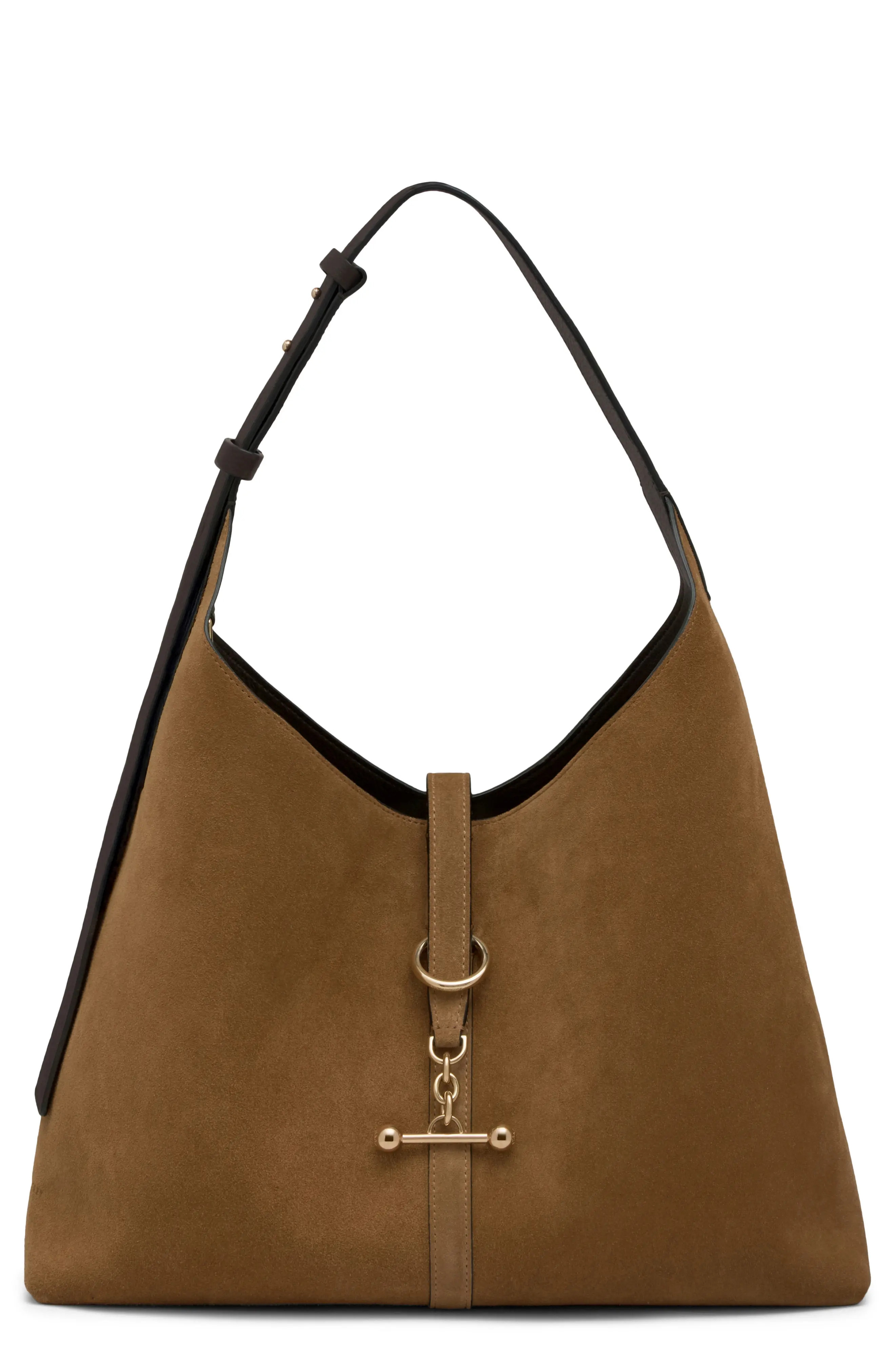 Strathberry Maxi Kite Hobo Bag in Toffee/espresso at Nordstrom | Nordstrom