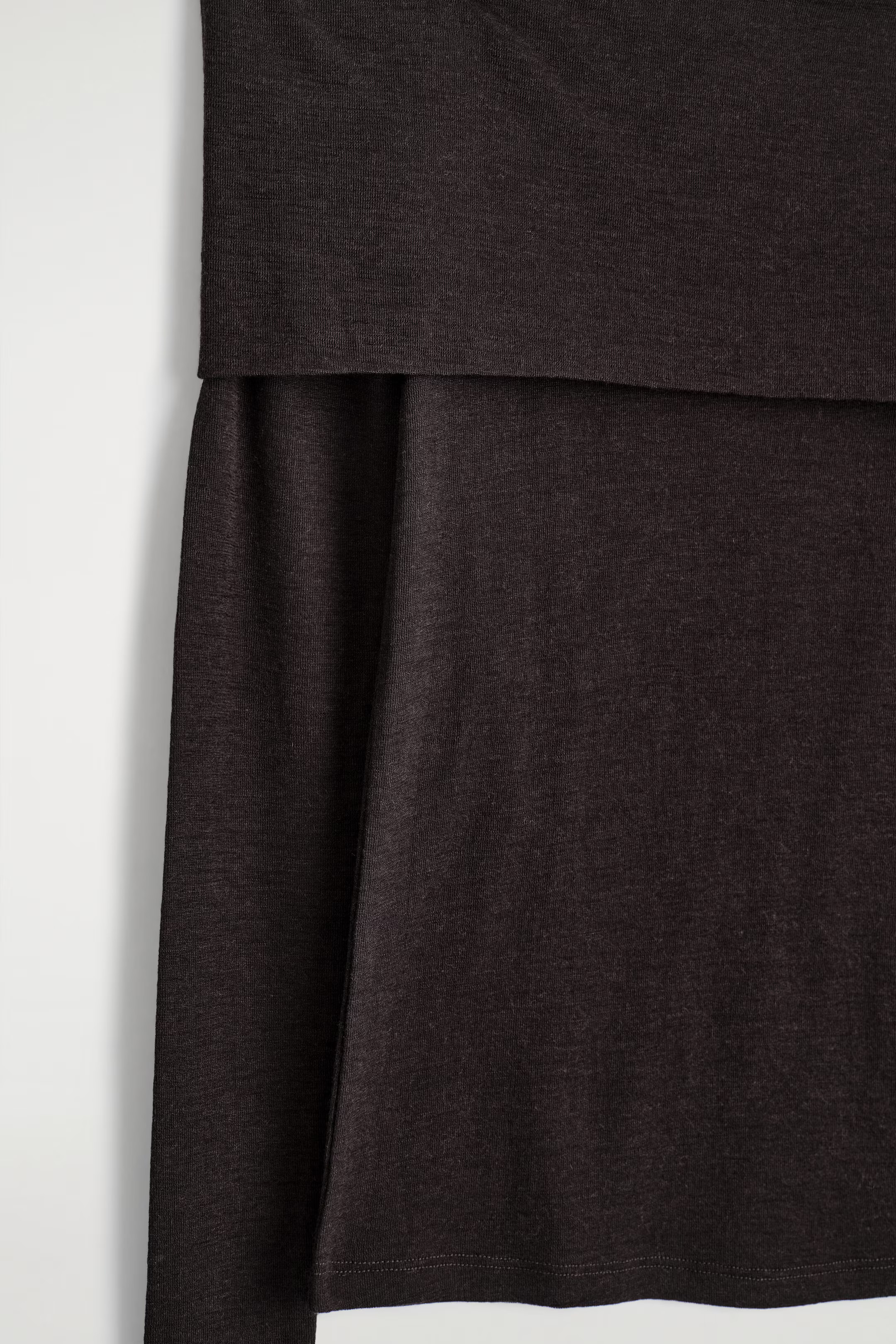 OFF-THE-SHOULDER MERINO WOOL TOP - DARK BROWN | COS GB | COS UK