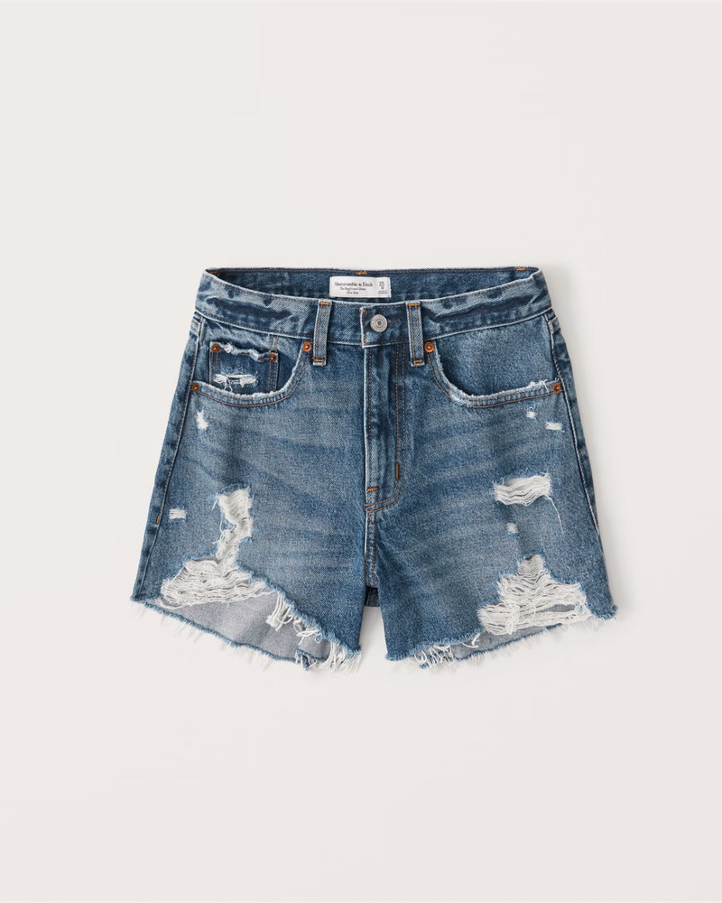 Mid Rise Boyfriend Shorts | Abercrombie & Fitch (US)