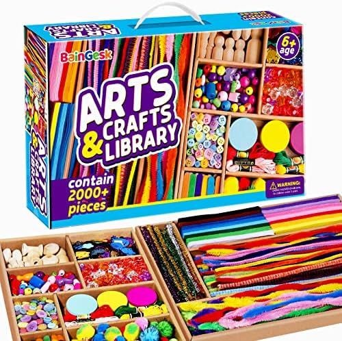 Arts and Crafts Supplies for Kids, 2000+ Piece Craft Kits Library in Craft Box, Crafting Supplies... | Amazon (US)