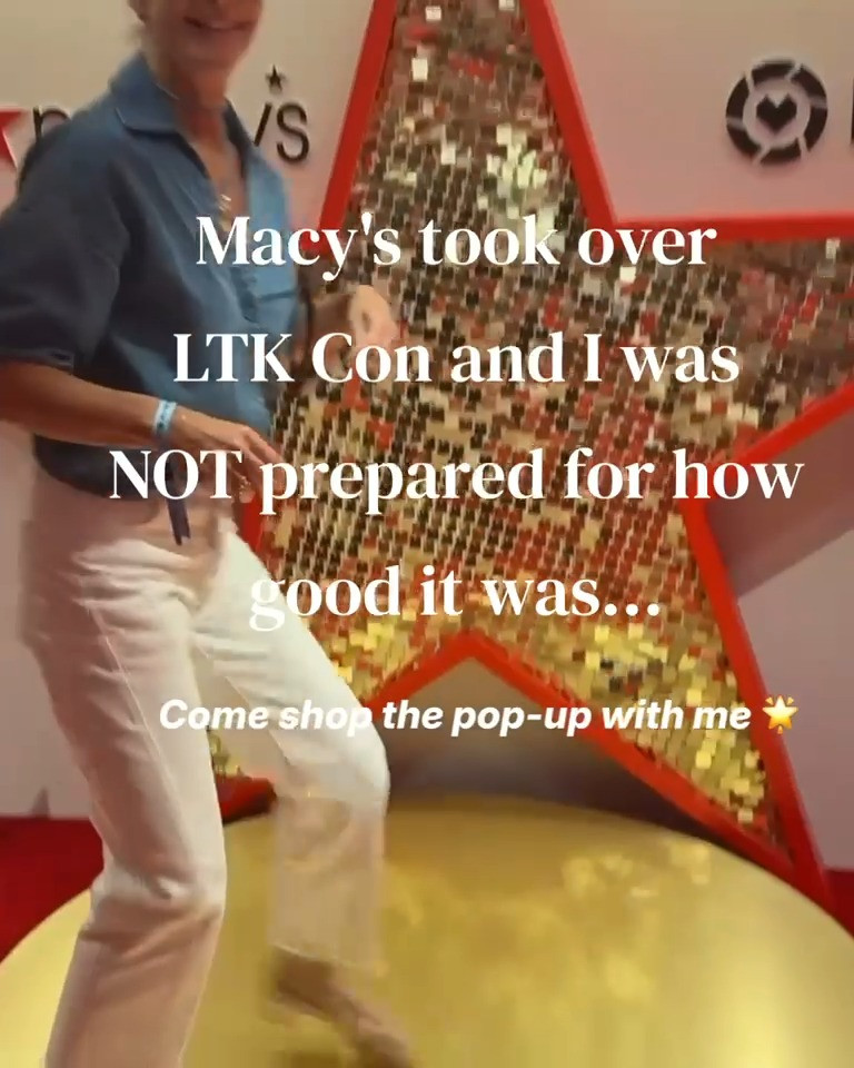 Come shop the Macy’s pop-up at LTK Con with me because the fall finds were SO good. Plaid jackets and pants, snakeskin slingbacks, kitten heels, a sequin fringe jacket, and the cutest bubble-hem bomber — I found way too many pieces I want in my fall wardrobe. 

 