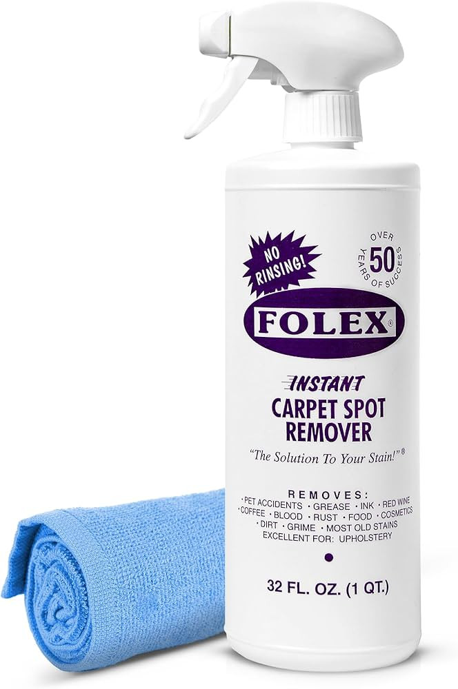 FOLEX Instant Carpet Spot Remover 32 oz \u2013 Powerful Stain Remover for Carpets, Upholstery & R... | Amazon (US)
