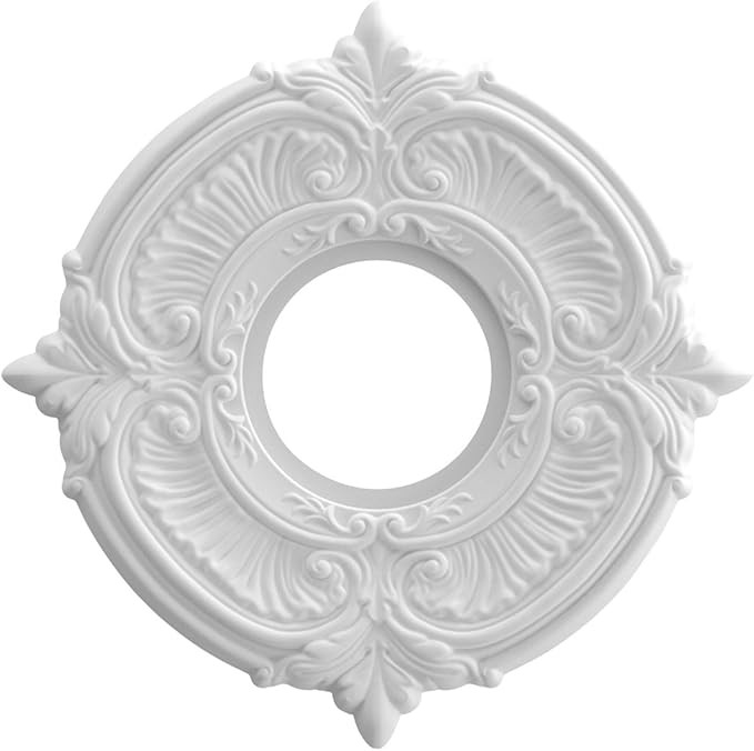 Ekena Millwork CMP10AT Attica Thermoformed PVC Ceiling Medallion (Fits Canopies up to 4 1/8"), 10... | Amazon (US)