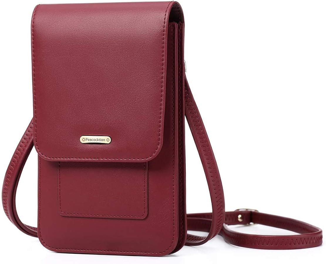 Peacocktion Small Crossbody Cell Phone Bag for Women, Leather Shoulder Bag Card Holder Phone Wall... | Amazon (US)