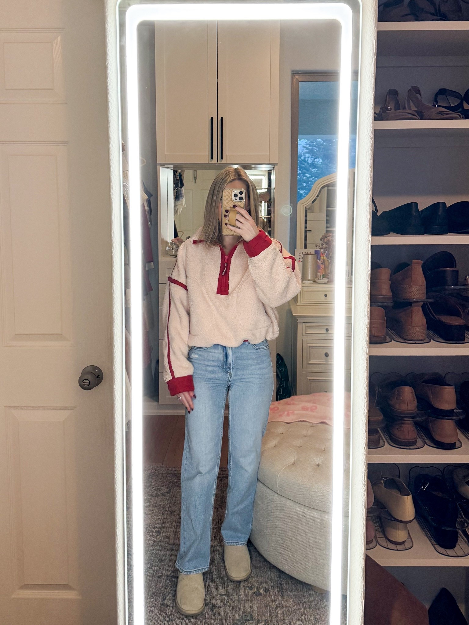 Casual warm outfit for breakfast this morning. Wearing the FP pullover, but I also own the Amazon dupe in a different color way and it’s just as good! 

Wearing the 00 short length jeans (they stretch out). Only $38 and wish I would have bought every color before short sold out  

Casual valentines outfit, winter outfit, Disneyland February outfitt

#LTKmomlife #LTKPetite #LTKootd