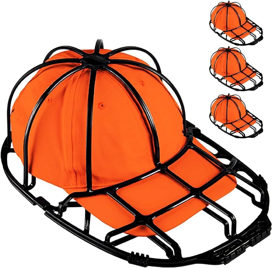 Der Rose 3 Pack Cap Washer Baseball Hat Cleaner Cage Holder Frame for Washing Machine (Black 3pcs... | Amazon (US)