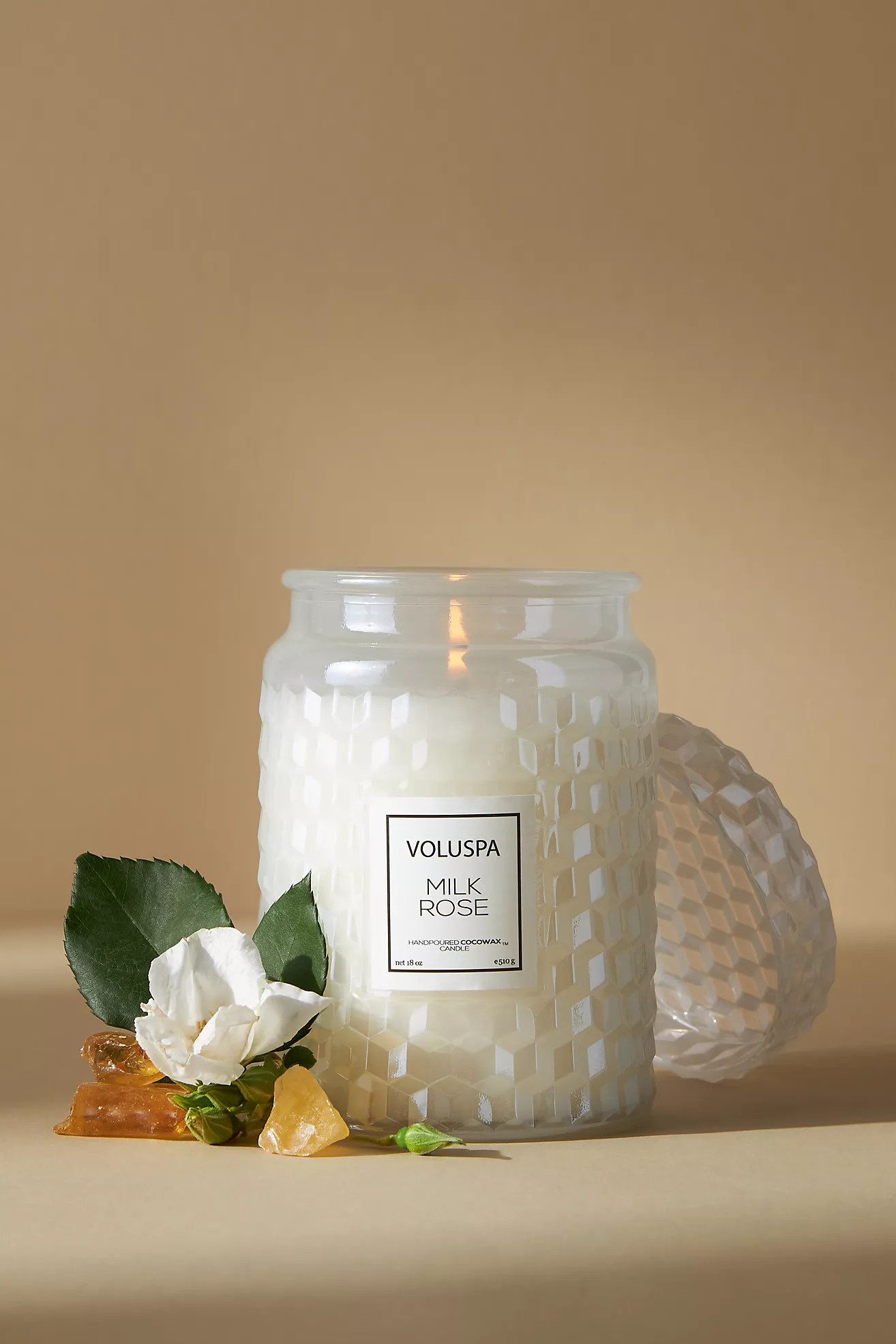 Voluspa Roses Embossed Jar Candle | Anthropologie (US)