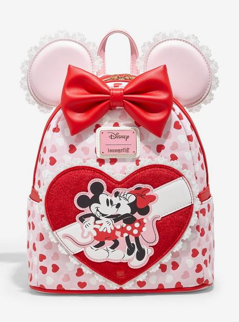 Loungefly Disney Mickey & Minnie Valentine's Day Ears Chocolate Scented Mini Backpack - BoxLunch ... | BoxLunch