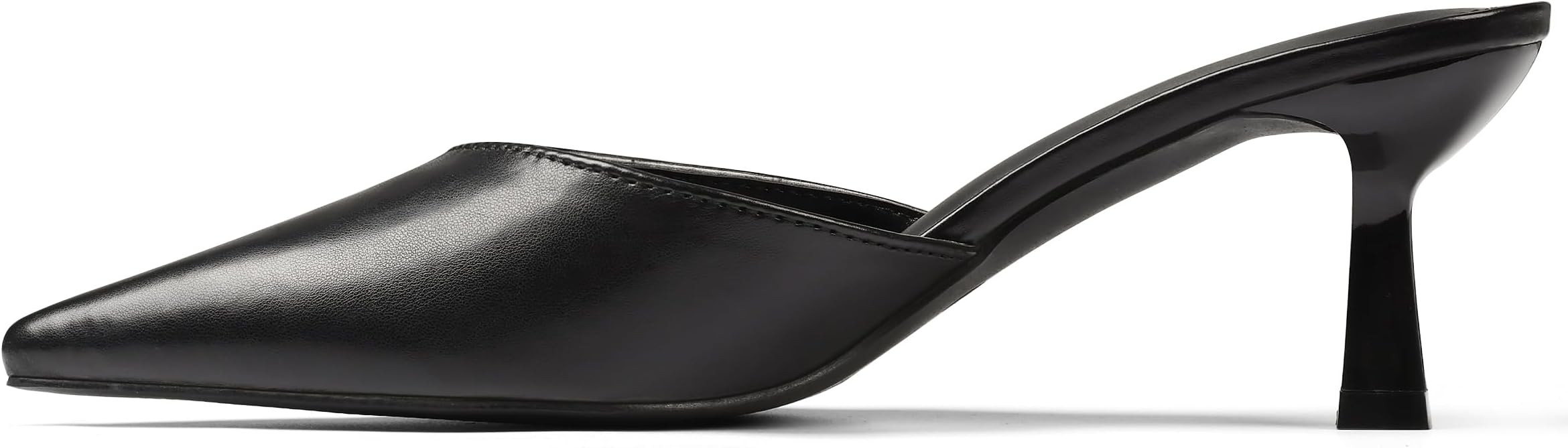 VOMIRA Black Kitten Heels for Women Closed Pointed Toe Stiletto Heels Black Mules for Women Slip ... | Amazon (US)