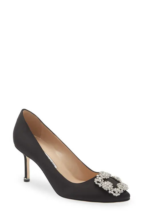 Manolo Blahnik Hangisi Pump in Black at Nordstrom, Size 5Us | Nordstrom