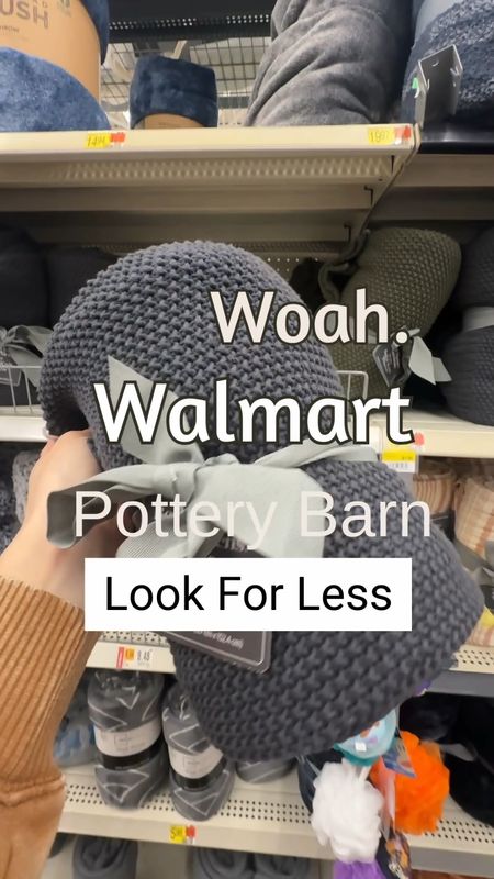 Walmart/Pottery barn look for less! I found these beautiful throw blankets at Walmart for $20 bucks and they look identical to the Pottery Barn bayside stitch blankets that are $129!! 

#LTKhome