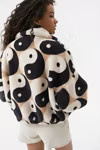 UO Olivia Printed Sherpa Jacket | Urban Outfitters (US and RoW)