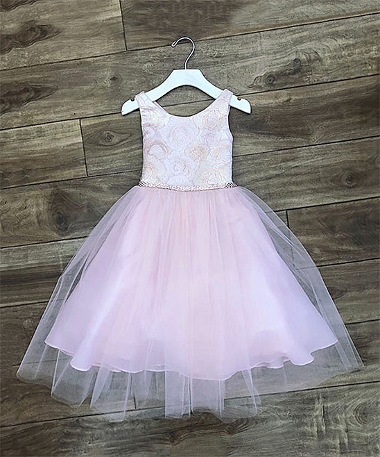 Precious Kids Girls' Special Occasion Dresses BLUSH - Champagne Floral Tutu Dress - Toddler & Girls | Zulily
