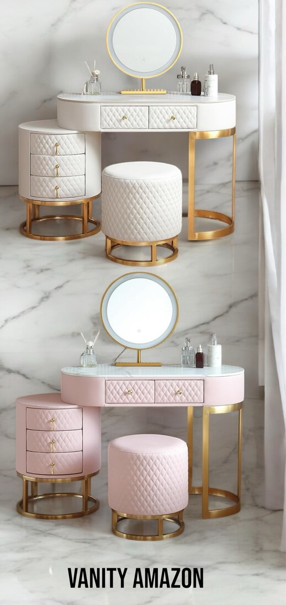Gorgeous Amazon vanity and it comes in PINK! 

#LTKBeauty #LTKHome #LTKFamily